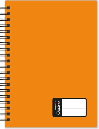 Bloc spiralé A4 Opaline, orange, ligné