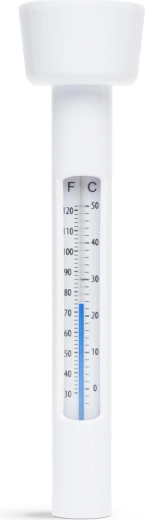 Thermomètre de piscine flottant avec ficelle, blanc