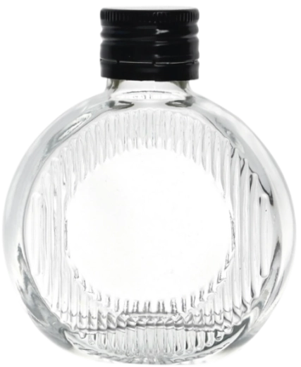 Bouteille Moon 100 ml avec bouchon métallique à vis 28 mm