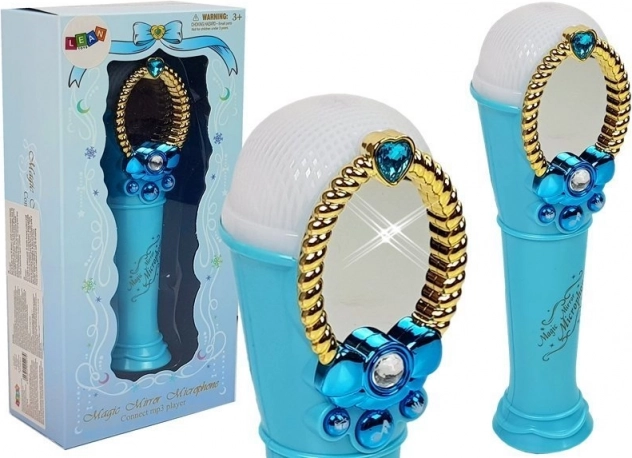 Microphone bleu magique avec miroir et lumières USB