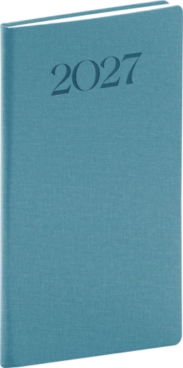 Agenda de poche Notique Biella 2027 bleu 9 x 15,5 cm