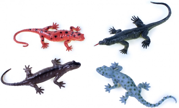 Set de Lézards Colorés 4 Pièces