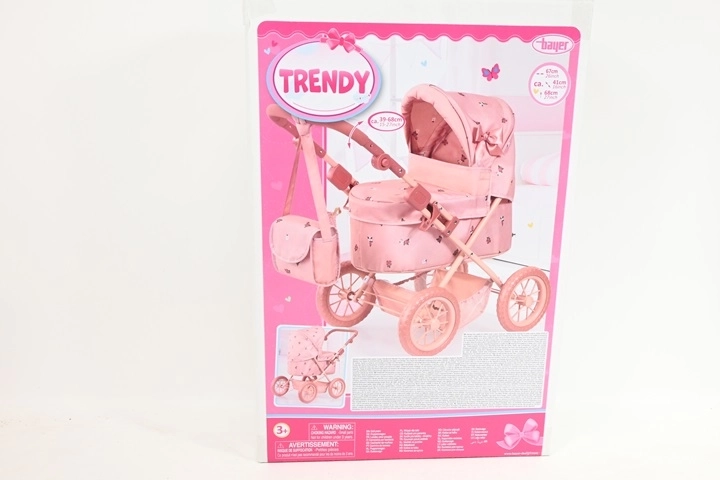 Poussette landau pour poupées Bayer Design Trendy rose