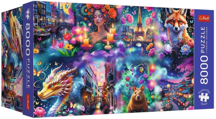 Puzzle Trefl Premium Plus Monde coloré 8000 pièces