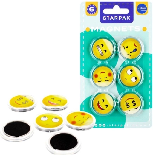 Starpak aimants smiley 33 mm (6 pcs)