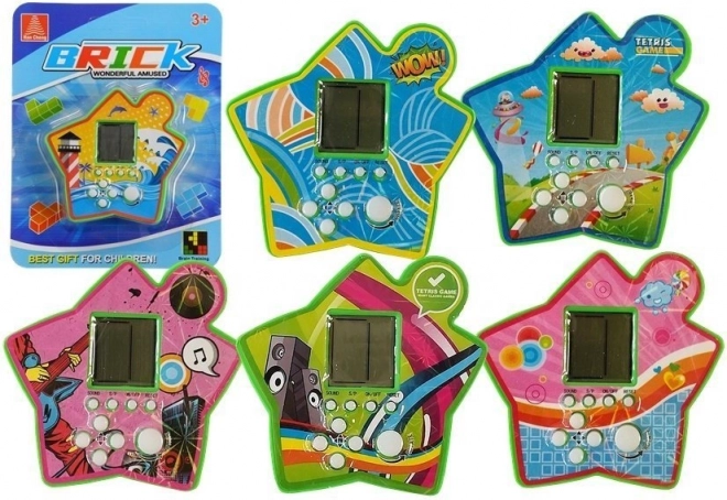 Console de jeu électronique de poche Tetris en forme d’étoile – vert