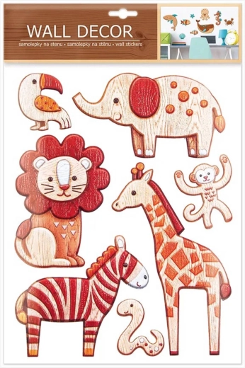Autocollants muraux autocollants animaux de safari 7 pièces