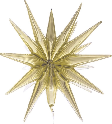 Ballon en feuille étoile 3D champagne 50 cm