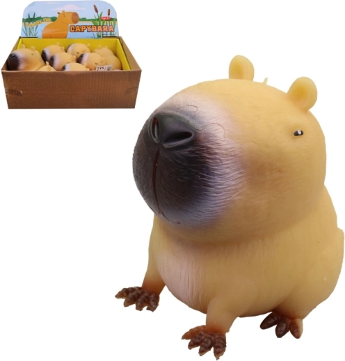 Jouet capybara 8 cm en caoutchouc