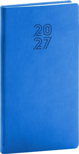 Agenda de poche Notique Aprint 2027 bleu 9 × 15,5 cm