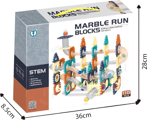 Piste à billes – jeu de construction 110 pièces