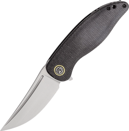 Petrified Fish Simum couteau de poche, lame satinée, micarta noire