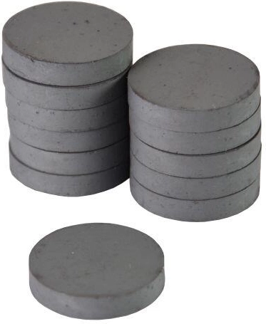 Aimant 26 mm noir, lot de 12 pcs