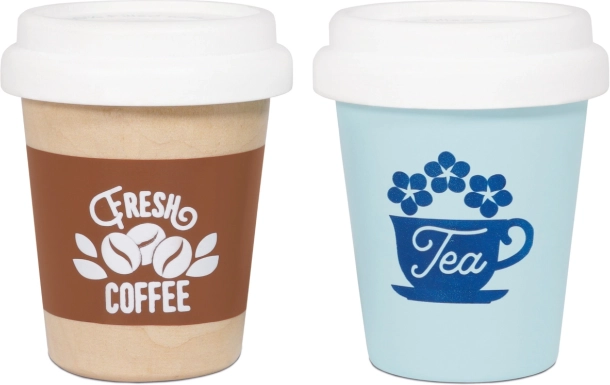 Le Toy Van café et thé à emporter – ensemble en bois de 2 gobelets