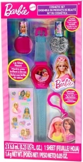 coffret cosmétique Barbie avec rouge à lèvres et vernis à ongles