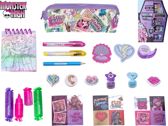Monster High trousse de papeterie avec autocollants