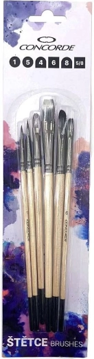 Set de pinceaux en nylon CONCORDE, 6 pcs