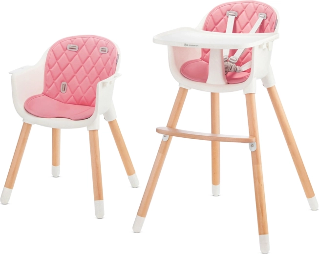 Chaise haute Kinderkraft Sienna 2-en-1 rose