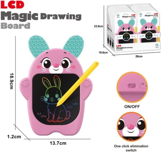 Tablette LCD de dessin lapin 18,9 × 13,7 cm