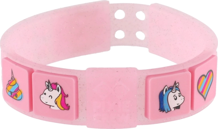 Bracelet rose ajustable Pixie Crew avec licornes