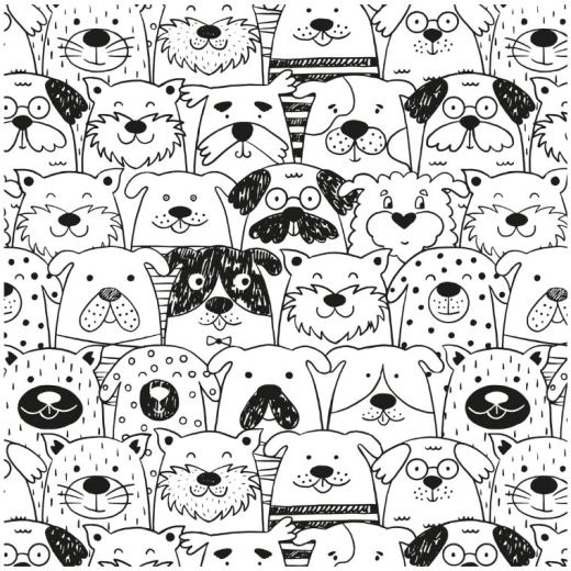 Nappe pour arts plastiques 65 × 50 cm avec motif Pets