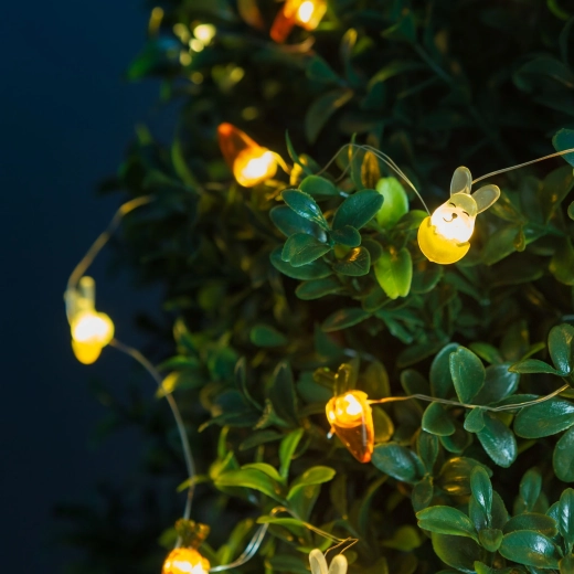 Guirlande lumineuse LED lapins et carottes, 2 m, 20 LED