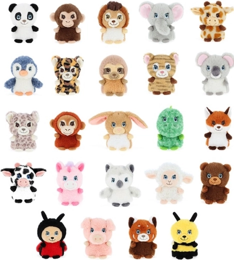 Keeleco mini animaux en peluche 10 cm (assortiment de 24 modèles)