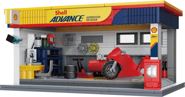 Maquette CaDA station-service Shell 1:30