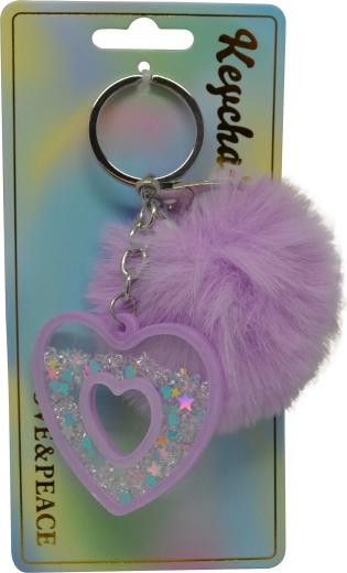 Porte-clés cœur violet Sparkys