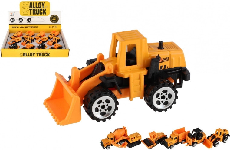 Mini voitures de construction métal/plastique 7 cm marche libre mixte