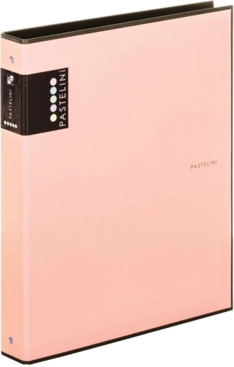Classeur A4 PASTELINI abricot à 4 anneaux