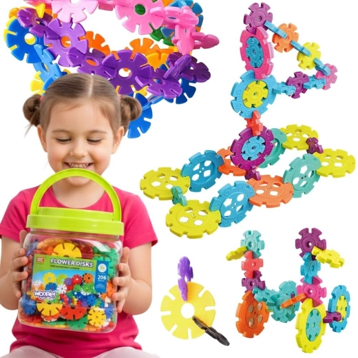 Blocs de construction gaufrés hérissons WOOPIE en tube, 206 pièces