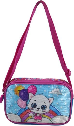 Sac bandoulière pour enfant Chaton et ballons 21,5 cm