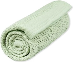 Vinter & Bloom couverture Soft grid organic tender green