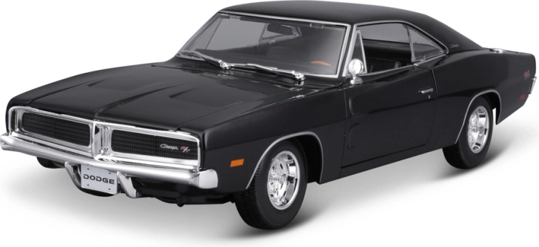 Maisto 1969 Dodge Charger R/T modèle de voiture noir 1:18