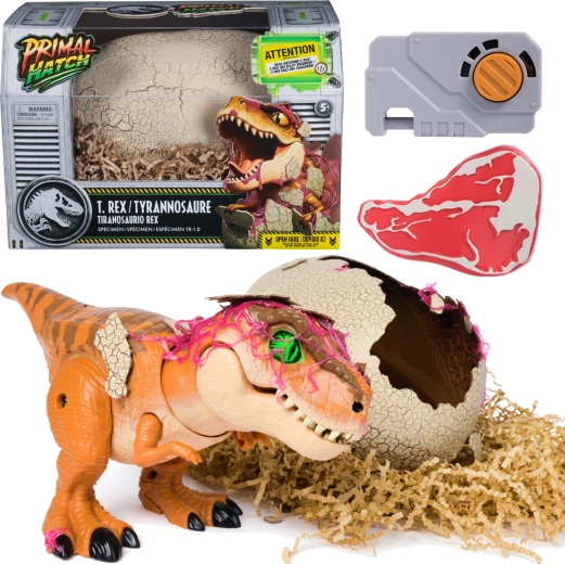 Dinosaure interactif T‑Rex éclos d’un œuf JURASSIC WORLD PRIMAL HATCH