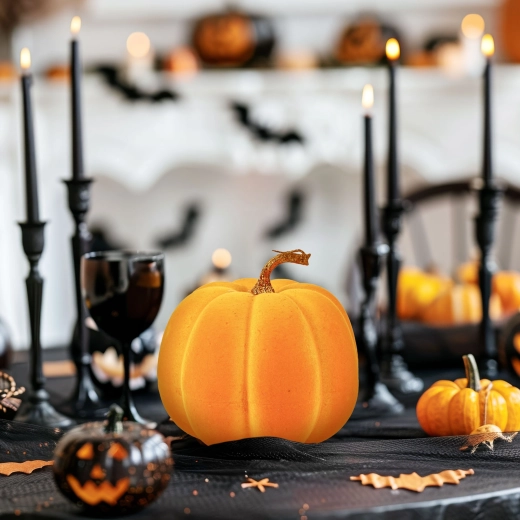 Décoration d’Halloween citrouille orange 16,5 cm