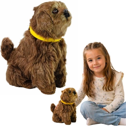 Petit chien en peluche interactif qui aboie et remue la queue