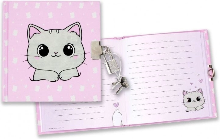 Journal intime secret Chaton avec cadenas - 1 pièce