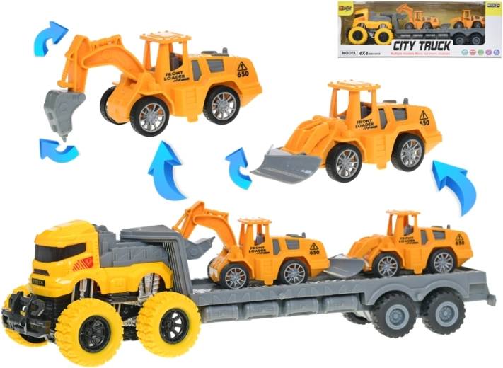 Tracteur routier avec véhicules de chantier à inertie 37 cm