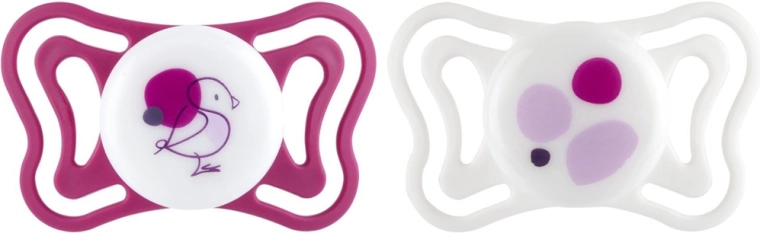Chicco PhysioForma Light sucettes orthodontiques en silicone roses 6–16 m, 2 pcs
