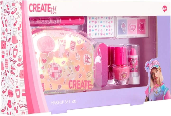 Create It! Coffret de maquillage pour enfant avec trousse de toilette