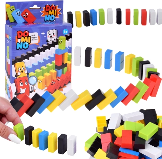 Domino pour enfants – pièces colorées 100 éléments