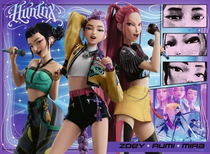 Puzzle Ravensburger K-pop : Chasseuses de démons XXL 100 pièces
