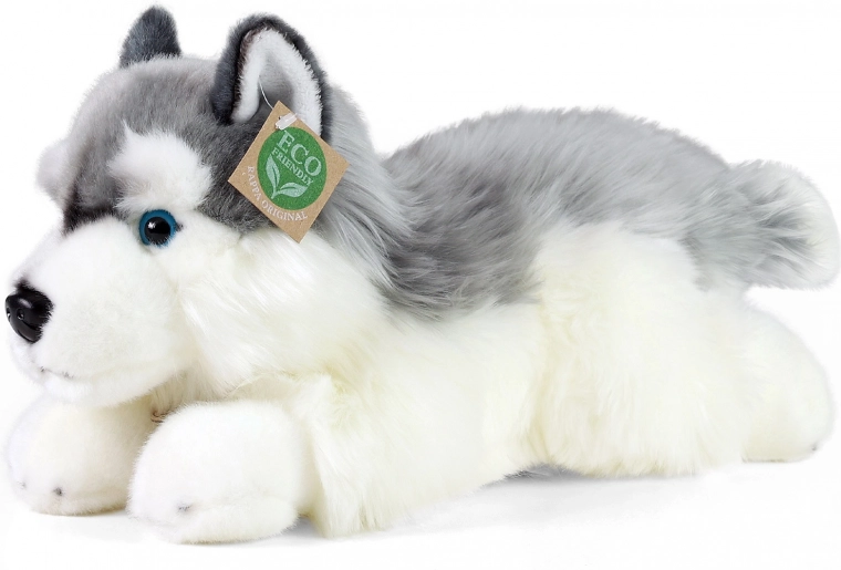Husky en peluche couché 30 cm RAPPA