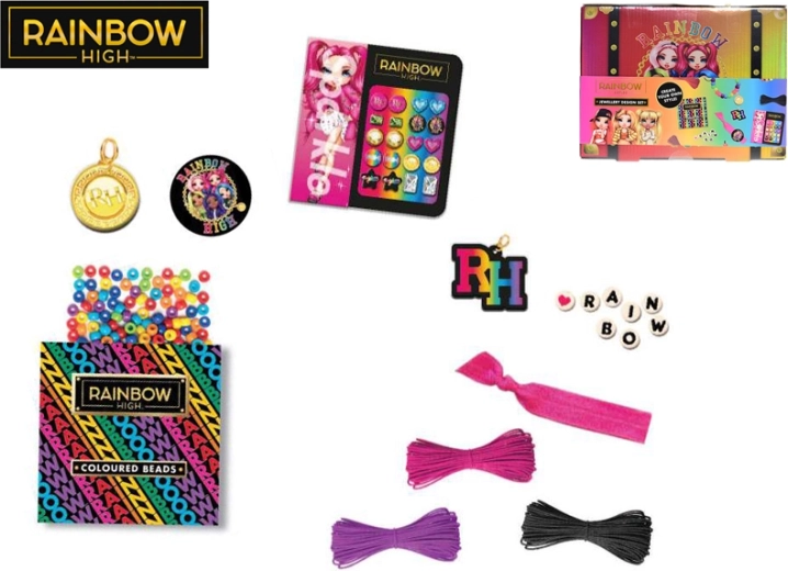 Kit créatif Rainbow High pour fabriquer des bijoux dans une boîte de rangement