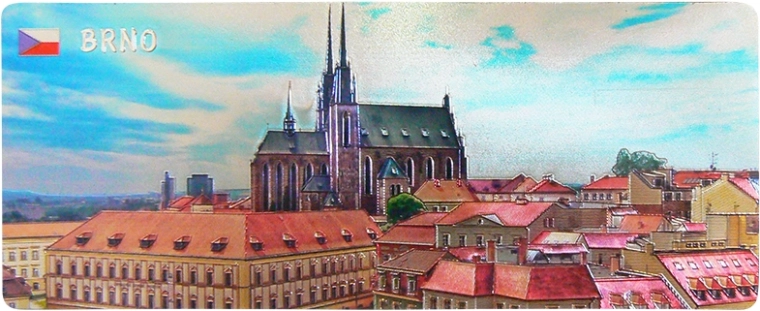 Magnet Brno – aimant éducatif pour enfants pour réfrigérateur 6 × 8 cm