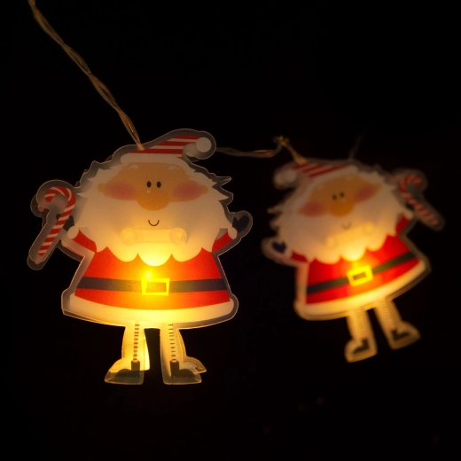 Guirlande lumineuse LED Saint-Nicolas, 10 LED, 1,35 m, blanc chaud