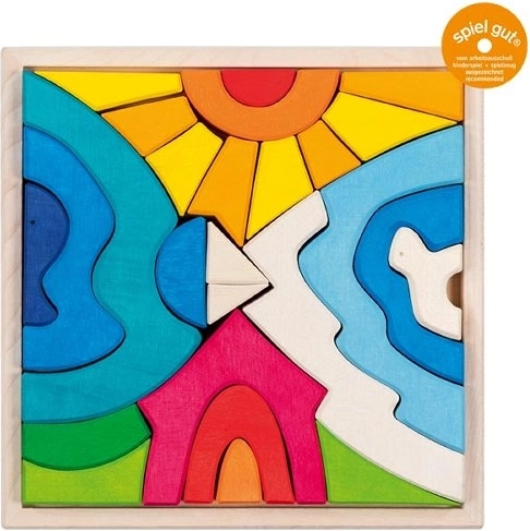 Puzzle paysager en bois avec un ours polaire - 1 pièce
