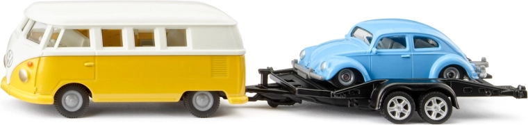 Siku Super – Volkswagen T1 avec remorque et Coccinelle 1:50